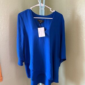 Karen Kane Blue Blouse